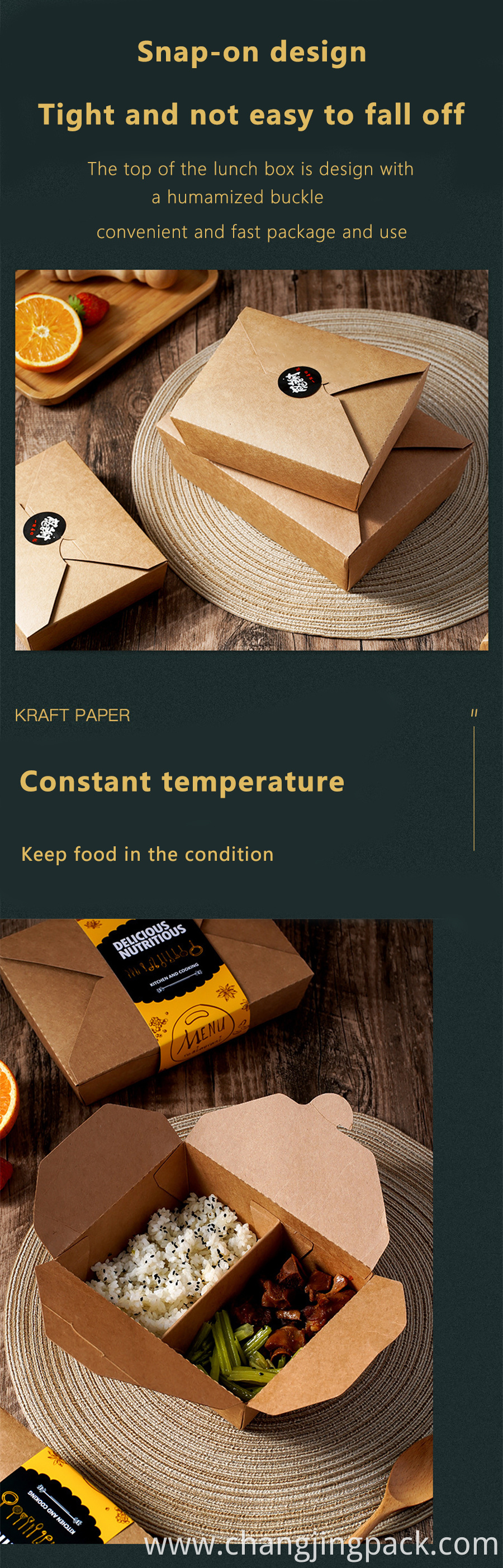 kraft paper meat tray